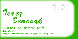 terez demcsak business card
